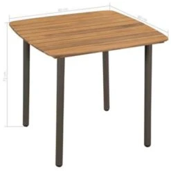 VidaXL Tuintafel 80x80x72 Cm Massief Acaciahout En Staal 9 VidaXL Tuintafel 80x80x72 Cm Massief Acaciahout En Staal -Tuin & Buiten a4cf39dc84db42408768cdd6e1535f3e