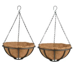 Esschert Design Hanging Basket - Metaal - Zwart - Met Inlegvel - 30 Cm -Tuin & Buiten add8b106e7f34dc8b5bb2f42c381fc5b