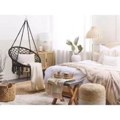 Beliani Hangstoel GABELLA - Zwart Katoen 9 Beliani Hangstoel GABELLA - Zwart Katoen -Tuin & Buiten aee55501a2894f858c6fba082cb6387b