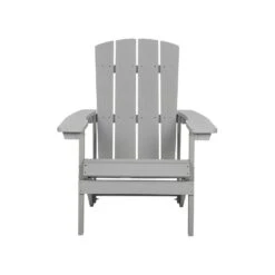 Beliani Tuinstoel ADIRONDACK - Grijs Kunsthout -Tuin & Buiten b2514739c4ed42d480c75ece9ee47dd3