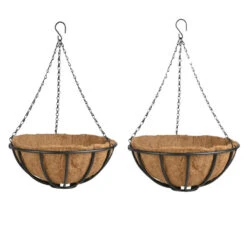 Esschert Design Hanging Basket - Metaal - Zwart - Met Inlegvel - 35 Cm -Tuin & Buiten bf6bedc3ee6e45febe39a8a0389f264e