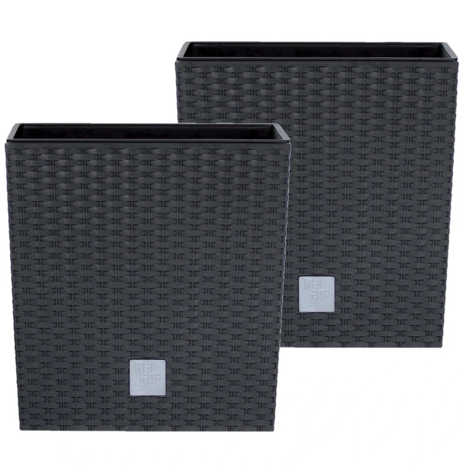 Prosperplast Plantenbak Rato - Antraciet - Rotan - Kunststof - 26 Cm 5 Prosperplast Plantenbak Rato - Antraciet - Rotan - Kunststof - 26 Cm - Afbeelding 3