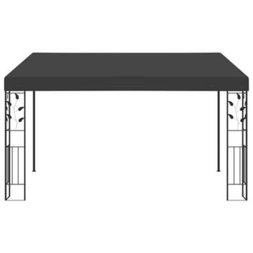 VidaXL Wandprieel 4x3x2,5 M Antraciet 6 VidaXL Wandprieel 4x3x2,5 M Antraciet - Afbeelding 4