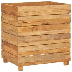 VidaXL Plantenbak Verhoogd 50x40x55 Cm Gerecycled Teakhout En Staal 7 VidaXL Plantenbak Verhoogd 50x40x55 Cm Gerecycled Teakhout En Staal -Tuin & Buiten c8be941312bf4ed0822c5eefd515ac66