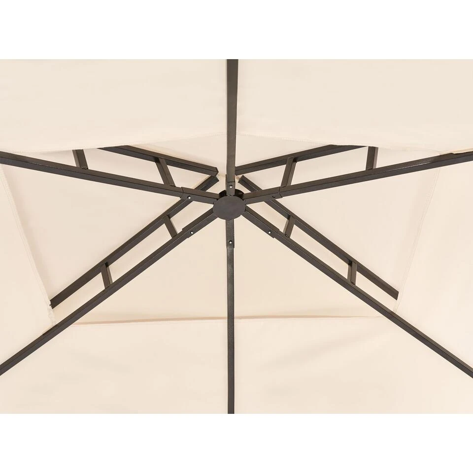 Beliani Tuinpaviljoen NARO - Beige Staal 6 Beliani Tuinpaviljoen NARO - Beige Staal - Afbeelding 4