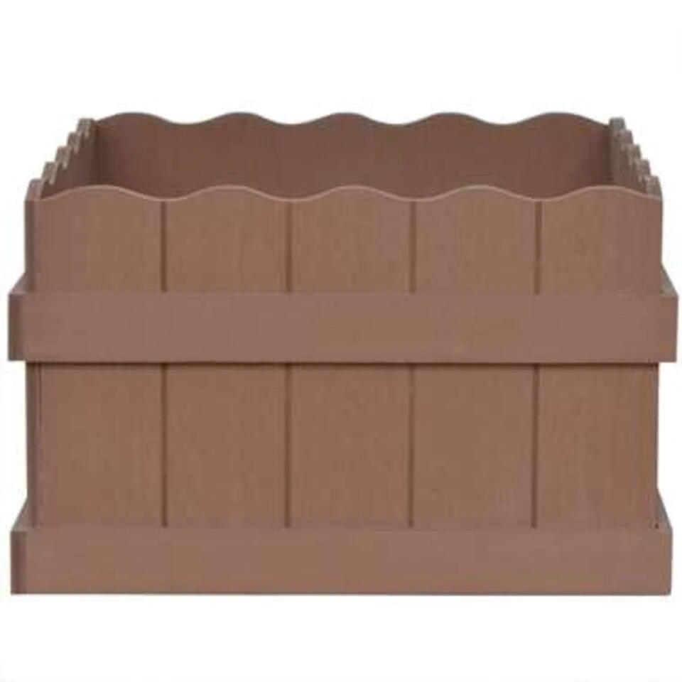 VidaXL Plantenbak Verhoogd 40x40x25 Cm HKC Bruin 5 VidaXL Plantenbak Verhoogd 40x40x25 Cm HKC Bruin - Afbeelding 3