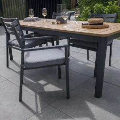 Giga Meubel Stapelbare Tuinstoel Aluminium Antraciet - Zithoogte 43cm - Stoel -Tuin & Buiten d2faa634889a4e9894ab965a8218d784