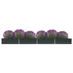 VidaXL Plantenbak Verhoogd 600x80x45 Cm Gegalvaniseerd Staal Antraciet -Tuin & Buiten d46f7a106db8405ab8ab4105003810a9