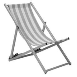 Beliani Tuinligstoel LOCRI - Grijs Polyester, Aluminium -Tuin & Buiten d605a719267e4a10899f8984c08cca06