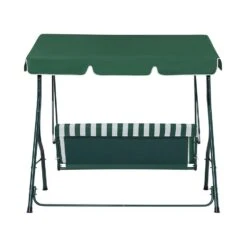 Beliani Schommelbank CHAPLIN - Groen Staal -Tuin & Buiten d80fc99d4287488faee210df5bf9990f