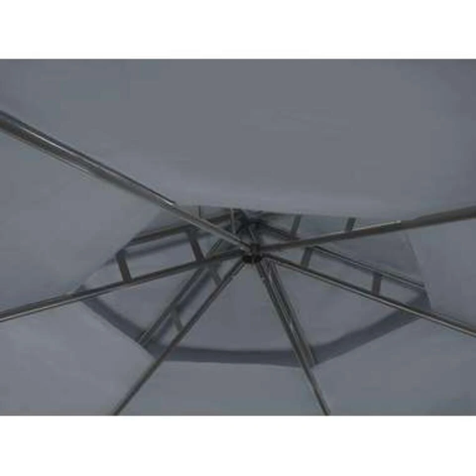 Beliani Tuinpaviljoen PORTEL - Grijs Staal 4 Beliani Tuinpaviljoen PORTEL - Grijs Staal - Afbeelding 2