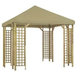 VidaXL Prieel 3x3 M Beige -Tuin & Buiten dd91a44d364f4f55a77b74852b487b71