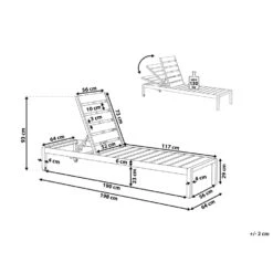 Beliani Tuinligstoel NARDO - Zwart Kunsthout, Aluminium -Tuin & Buiten e0251d0448f9435b9a1d81206cd09e7b