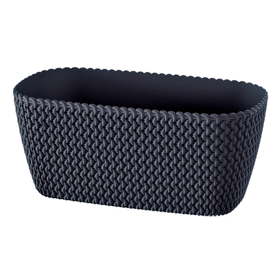 Prosperplast Plantenbak Splofy - Antraciet - Voor Buiten - 40 Cm 4 Prosperplast Plantenbak Splofy - Antraciet - Voor Buiten - 40 Cm - Afbeelding 2