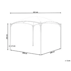 Beliani Tuinpaviljoen VOMERO - Grijs Polyester, Staal -Tuin & Buiten e1ef53051cf34c8fa69f2b2bf859cc70