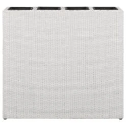 VidaXL Plantenbak Verhoogd Met 4 Potten 2 St Poly Rattan Wit -Tuin & Buiten e65c63689a734e71b00f0e4c354c6056