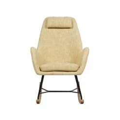 Beliani Schommelstoel ARRIE - Geel Polyester 9 Beliani Schommelstoel ARRIE - Geel Polyester -Tuin & Buiten e74ed666beaf475a822ba7d4744b25e3