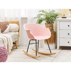 Beliani Schommelstoel HARMONY - Roze Polypropyleen -Tuin & Buiten e78ccf8fe75d4cab87ed1bc7322e4ba8