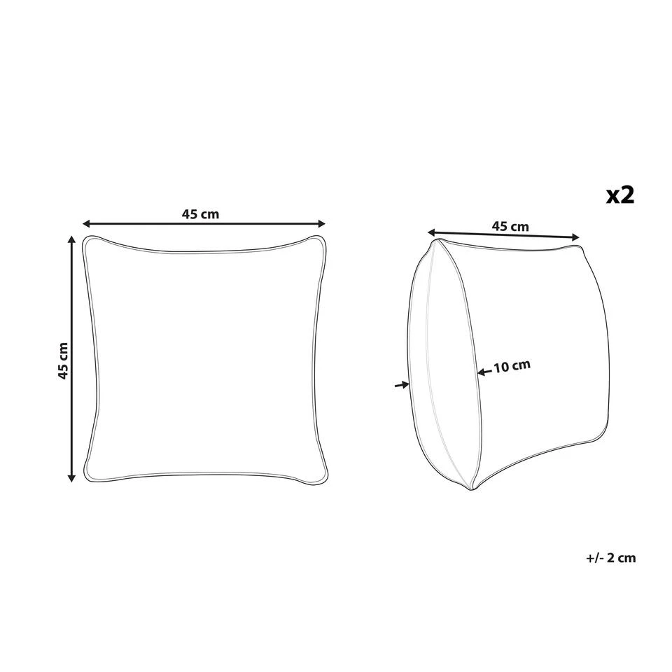 Beliani Buitenkussen KARDITSA - Multicolor Polyester 4 Beliani Buitenkussen KARDITSA - Multicolor Polyester - Afbeelding 2