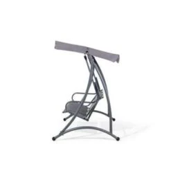 Beliani Schommelbank BOGART - Grijs Polyester -Tuin & Buiten ede776bafefc4a2180f78beb78708aa6