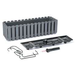 Prosperplast Plantenbak - 58 X 18 X 16 Cm - Grijs - Met Droogmeter -Tuin & Buiten f11d7a13f9fd47239b1746e5aa79024b