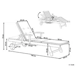 Beliani Tuinligstoel TOSCANA - Donkere Houtkleur Acaciahout 8 Beliani Tuinligstoel TOSCANA - Donkere Houtkleur Acaciahout -Tuin & Buiten f13571397a784bb8b23d72e6d2234870
