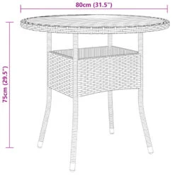 VidaXL Tuintafel Ø80x75 Cm Acaciahout En Poly Rattan Zwart 9 VidaXL Tuintafel Ø80x75 Cm Acaciahout En Poly Rattan Zwart -Tuin & Buiten f226056aa8cf4a20bb334c547dbdb7bd