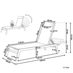 Beliani Tuinligstoel CATANIA - Grijs Polyester, Aluminium 7 Beliani Tuinligstoel CATANIA - Grijs Polyester, Aluminium -Tuin & Buiten f4602cb499714e719ddd8886d4482670