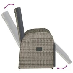 VidaXL Tuinstoel Verstelbaar Met Kussen Poly Rattan Grijs 9 VidaXL Tuinstoel Verstelbaar Met Kussen Poly Rattan Grijs -Tuin & Buiten f8073a3a23934c6d99bbacd8f8a122e1