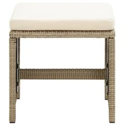 VidaXL Tuinkrukken 2 St Met Kussens Poly Rattan Beige -Tuin & Buiten fee998655b734a1d87b867993cb45fd6